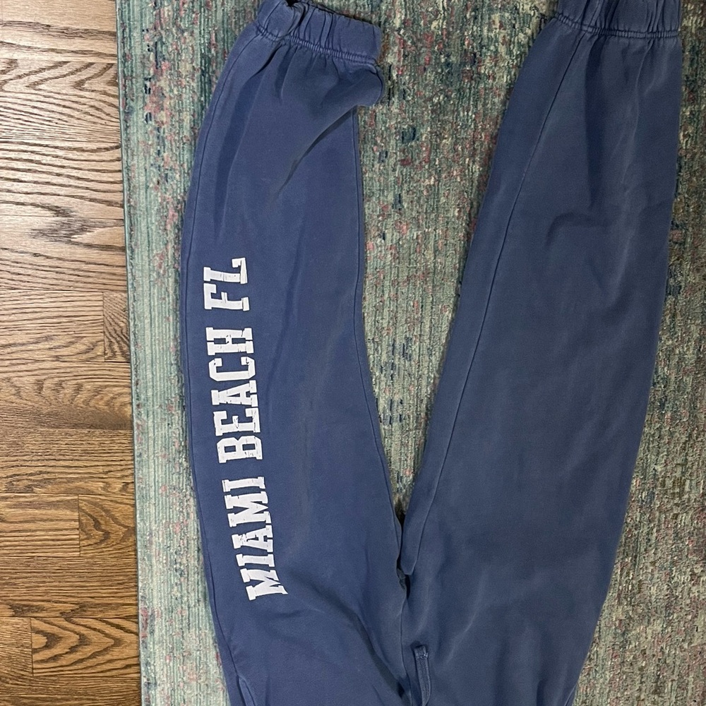 Navy 'Miami Beach FL' Sweatpants